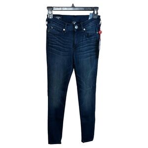 True Religion Jeans Women’s Size 24 Blue Halle Mid Rise Super Skinny 24x29